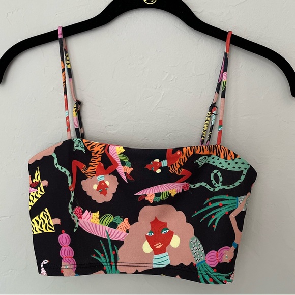 ZARA X MIRANDA MAKAROFF WOMAN IN ART CROPPED TOP S - Picture 1 of 3